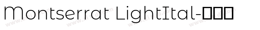 Montserrat LightItal字体转换